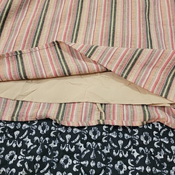 Sugar + Lips Women's Medium Striped V Neck Casual Chic Midi Dress - Picture 4 of 7